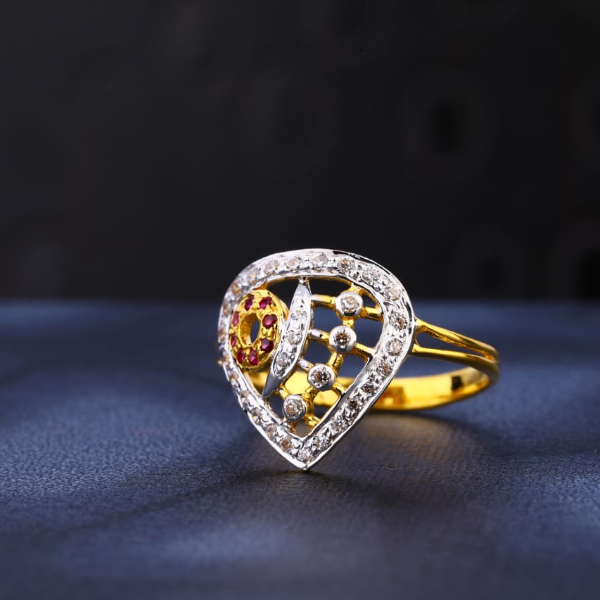 22KT CZ Gold Hallmark Ladies Ring LR1013