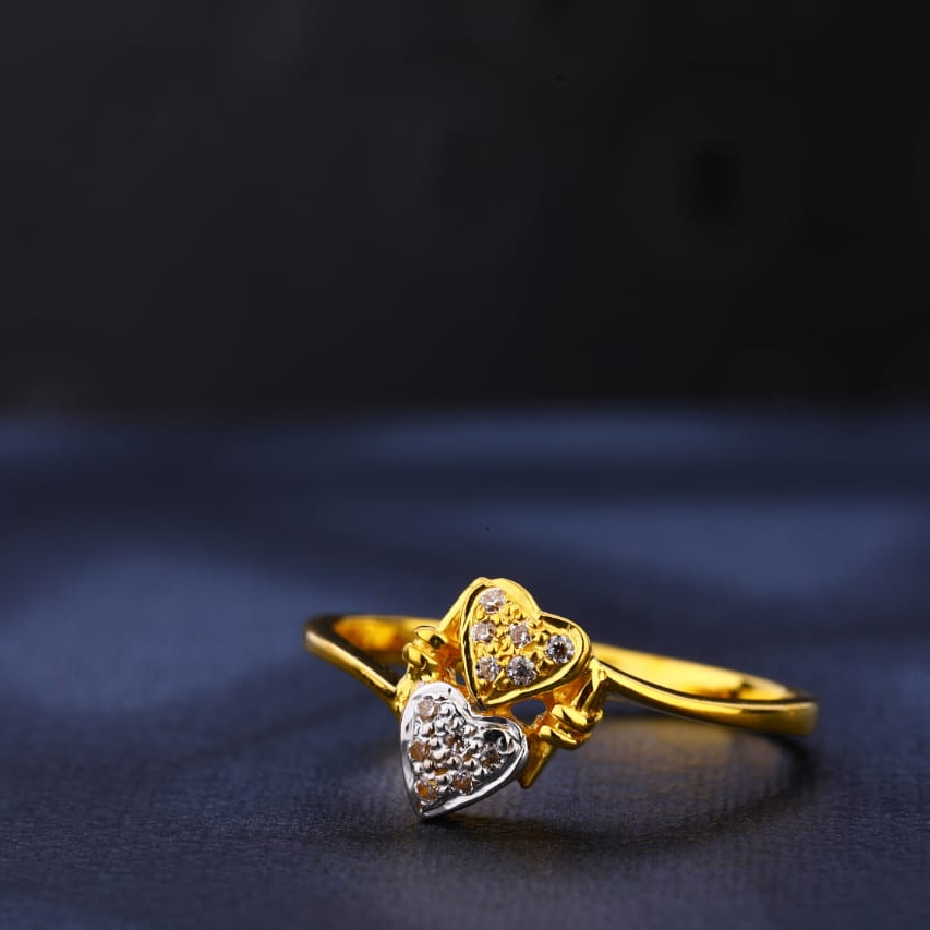 22KT CZ Gold Hallmark Delicate Ladies Ring LR1021