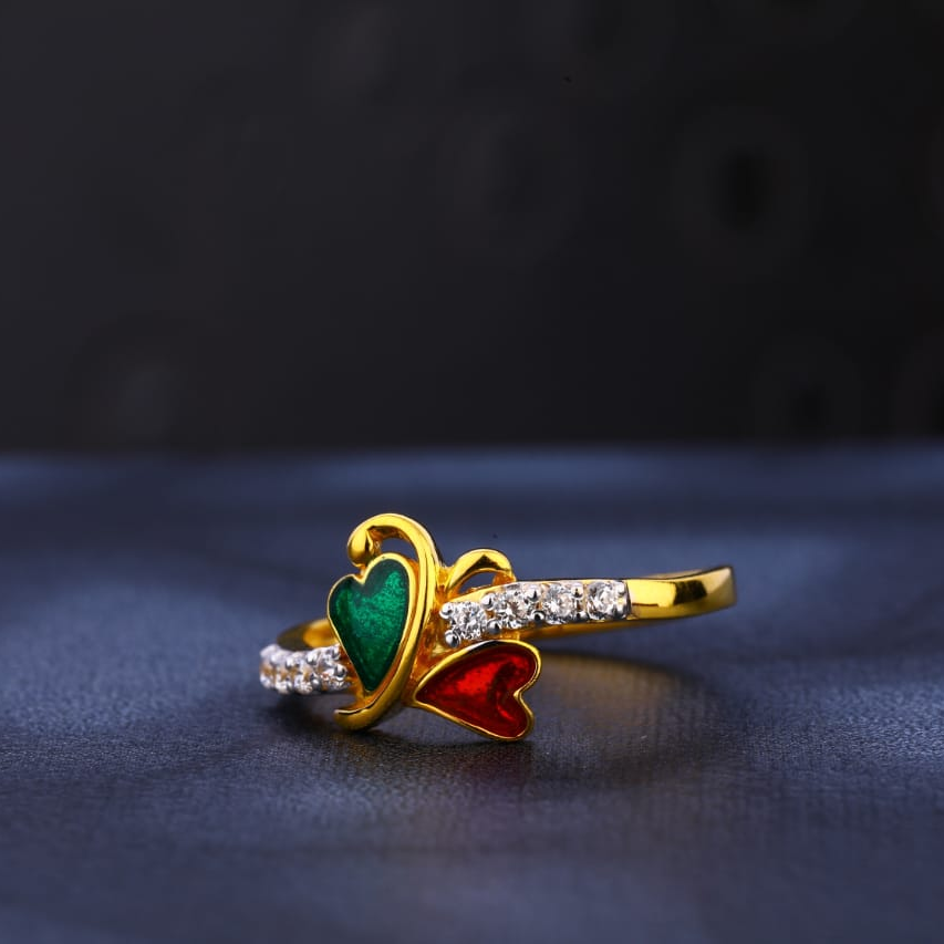 22KT Gold Hallmark Delicate Ladies Ring LR992