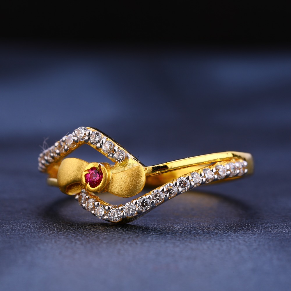 916 gold cz delicate ladies ring lr249