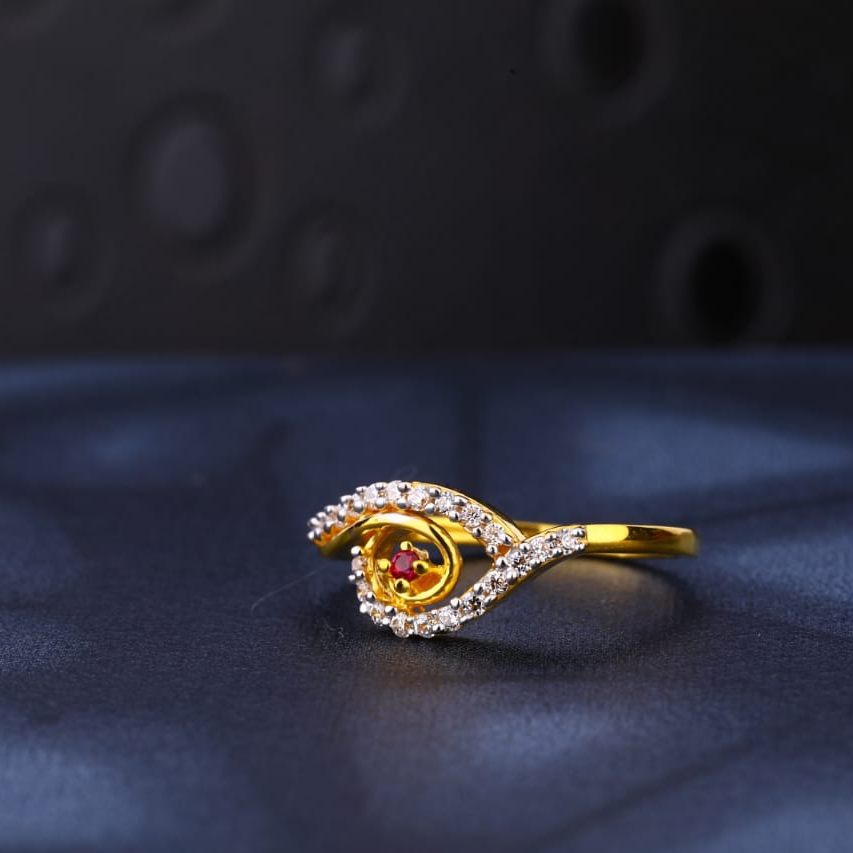 22KT Gold CZ Fancy Ladies Ring LR928