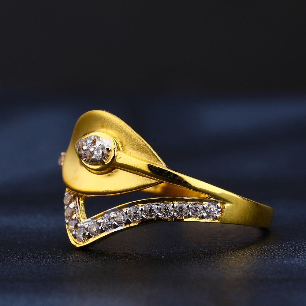 22KT Women's Gold Gorgeous Hallmark CZ Ring LR847