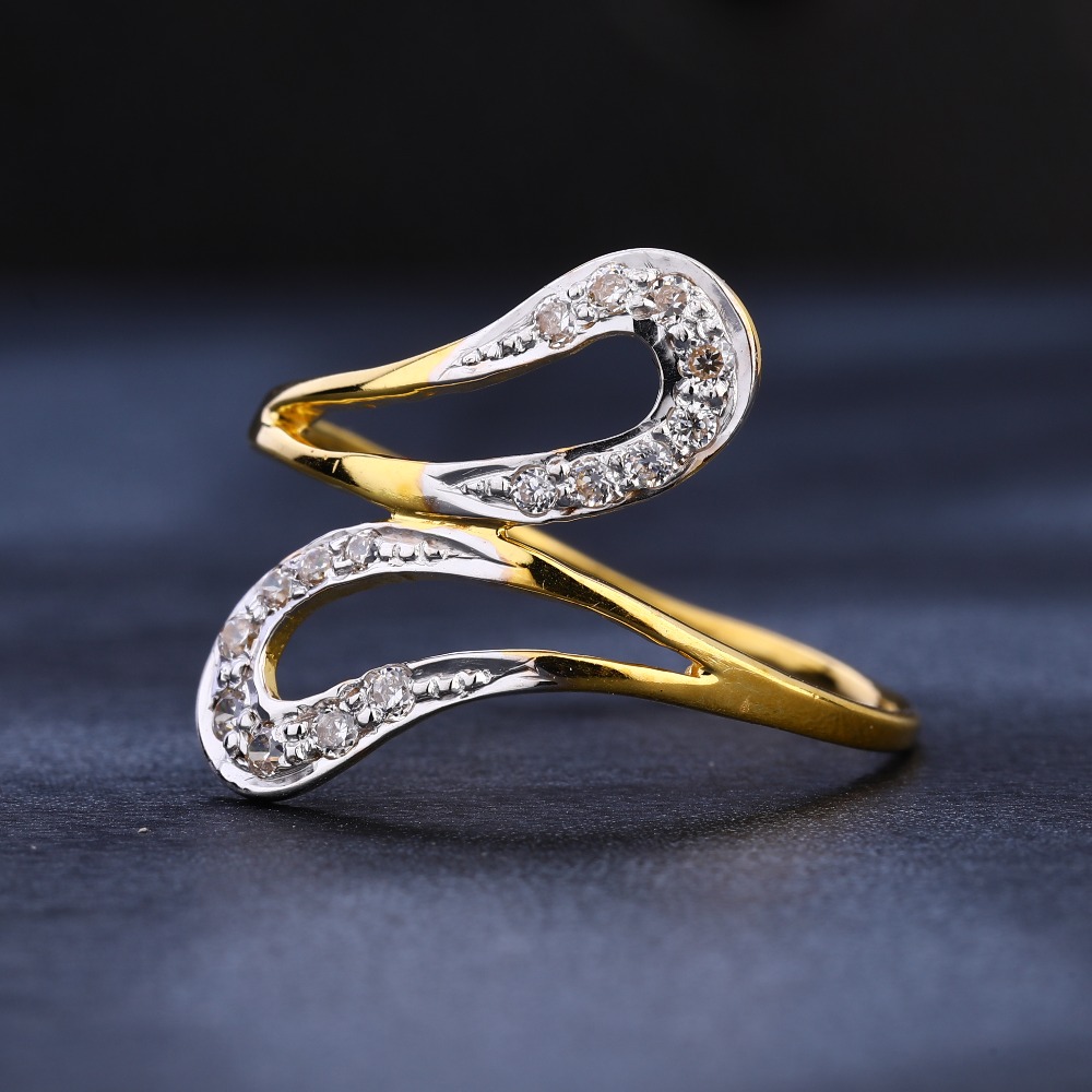 916 Gold CZ  Delicate Ladies Ring LR1119