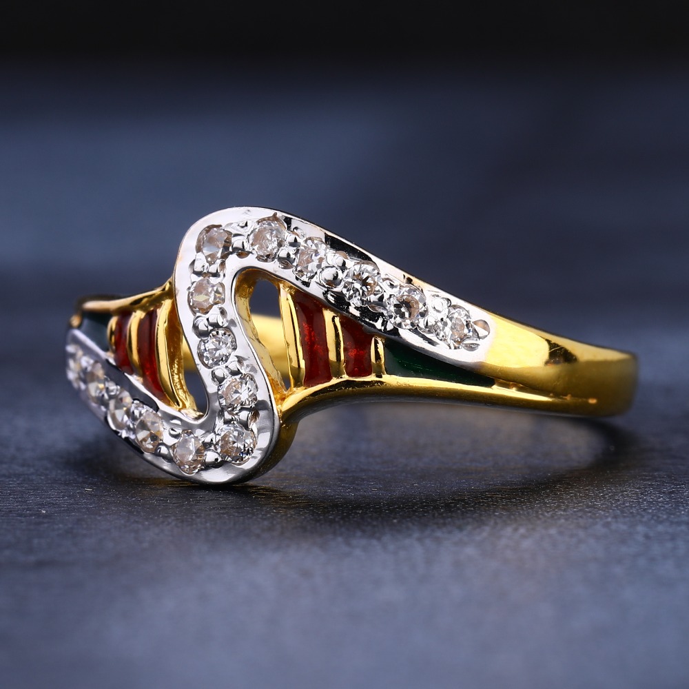 22CT  Gold Women's Hallmark CZ Ring LR1108