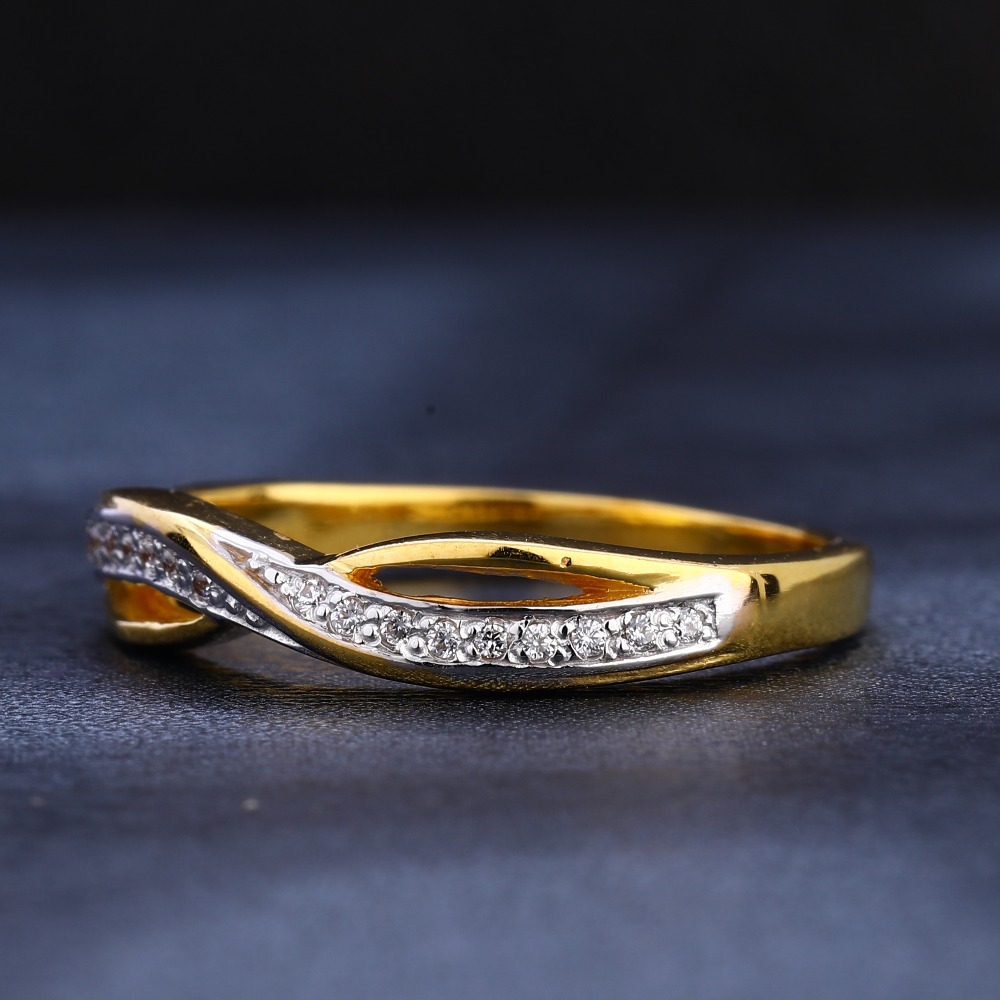 22CT  Gold Stylish Ladies CZ Ring LR1107