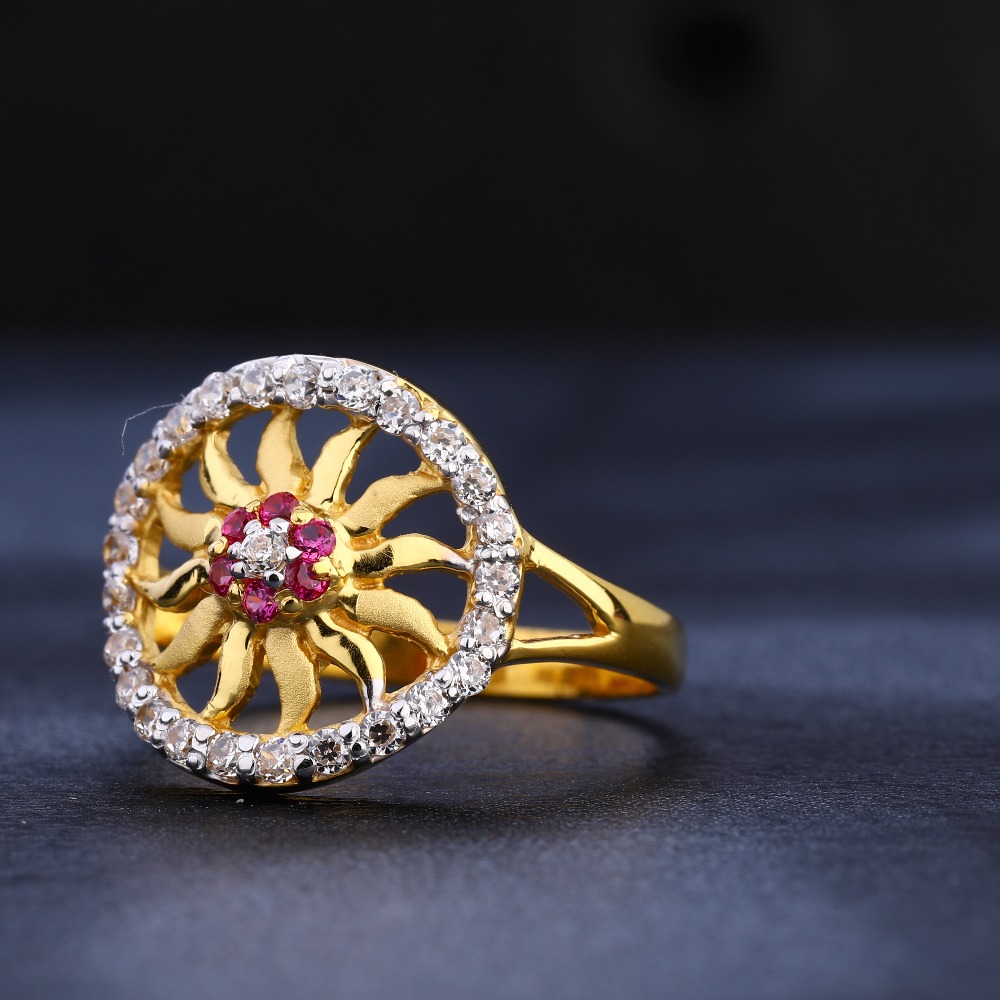 22CT  Gold Exclusive Ladies CZ Ring LR1104