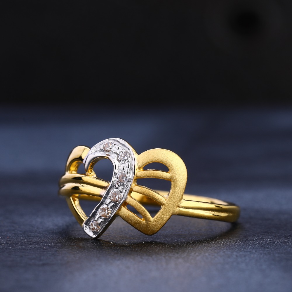 22CT  Gold Delicate Ladies CZ Ring LR1103