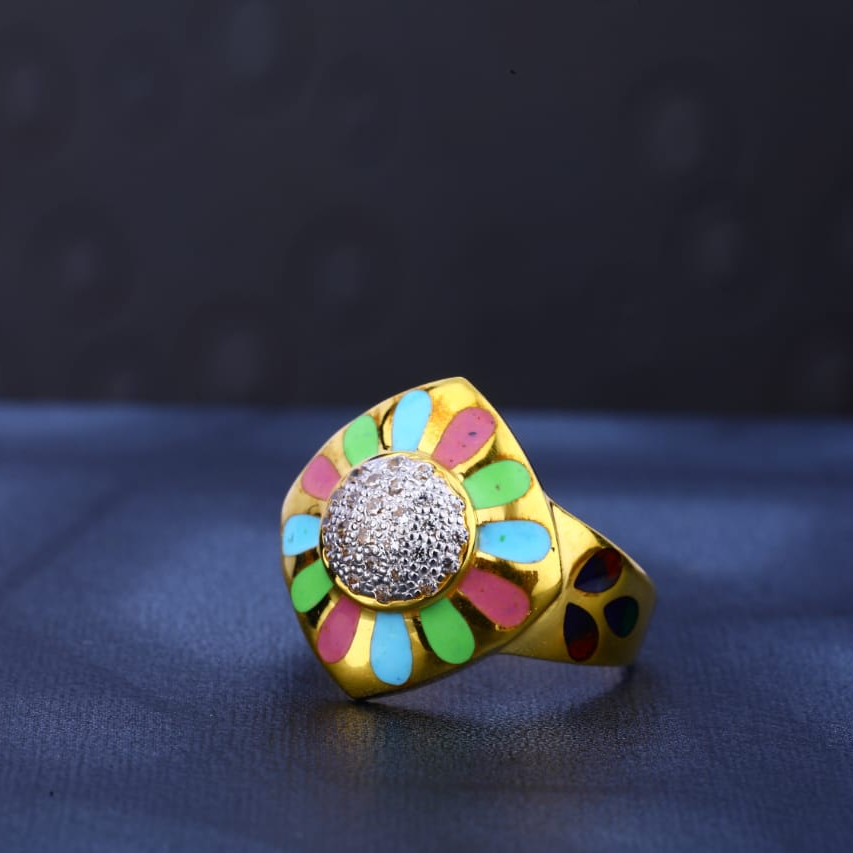 916 Gold CZ Hallmark Exclusive Ladies Ring LR477
