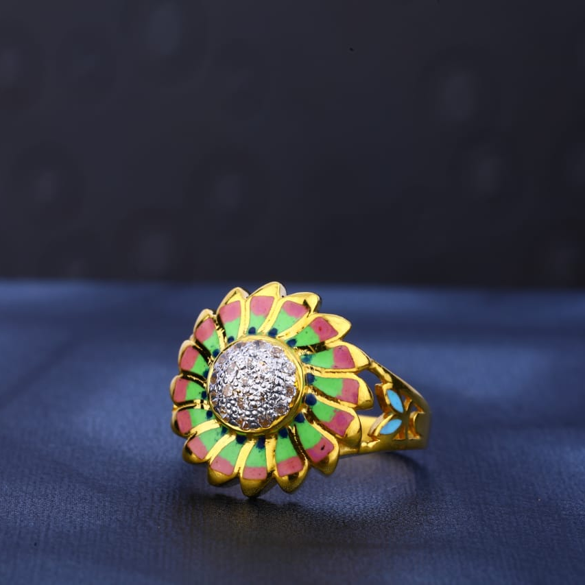 916 Gold CZ Ladies Exclusive Ring LR483
