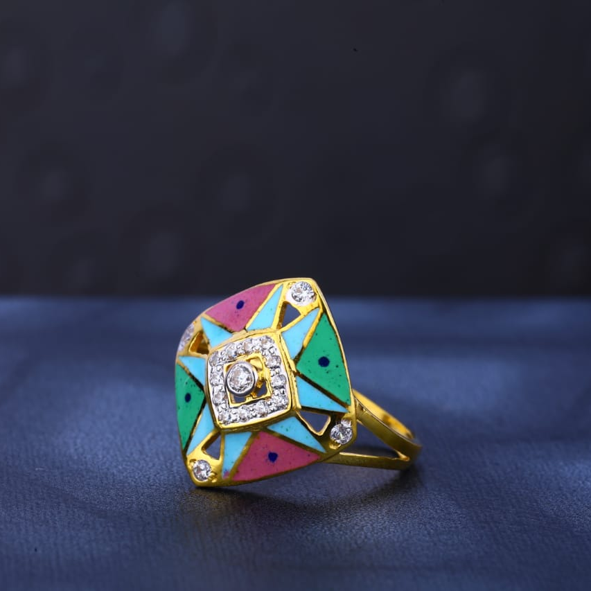 916 Gold Hallmark Fancy Ladies Ring LR490