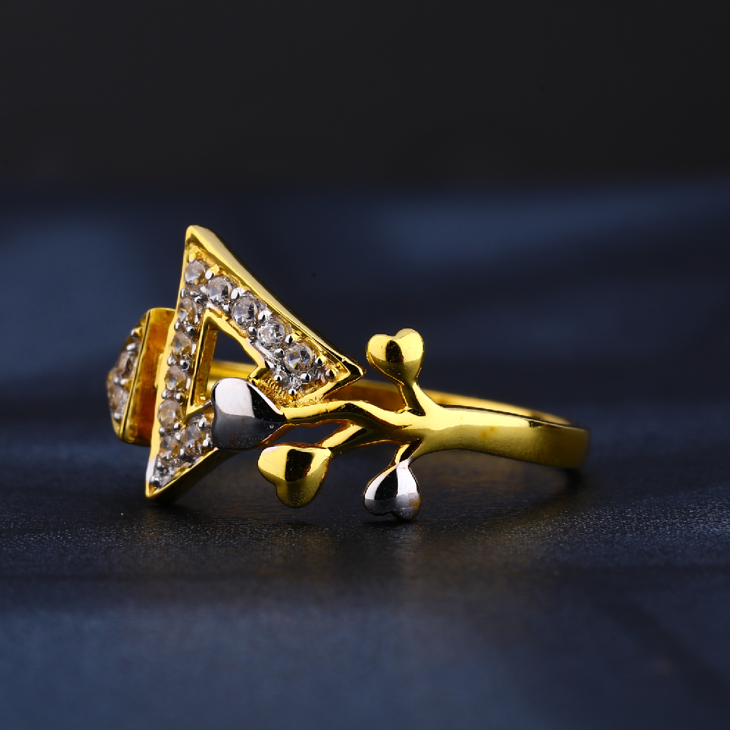 22CT CZ Gold Women's Hallmark Ring LR836