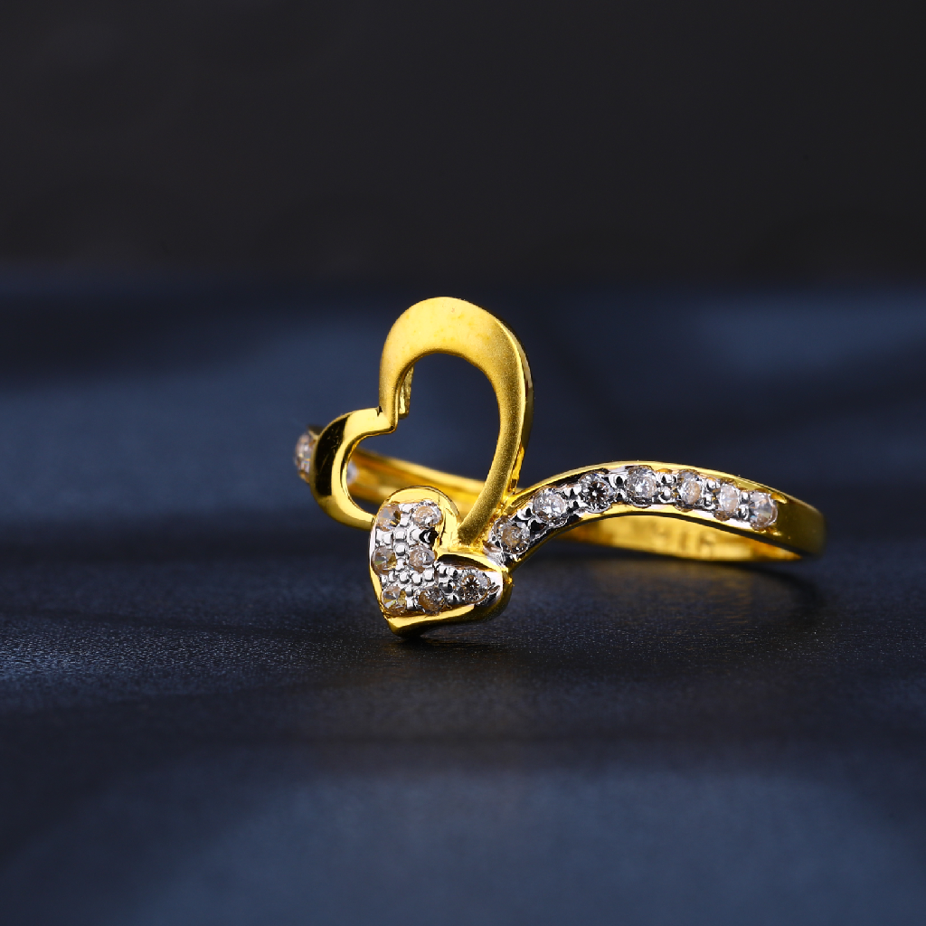 22CT CZ Gold Classic Ladies Ring LR829