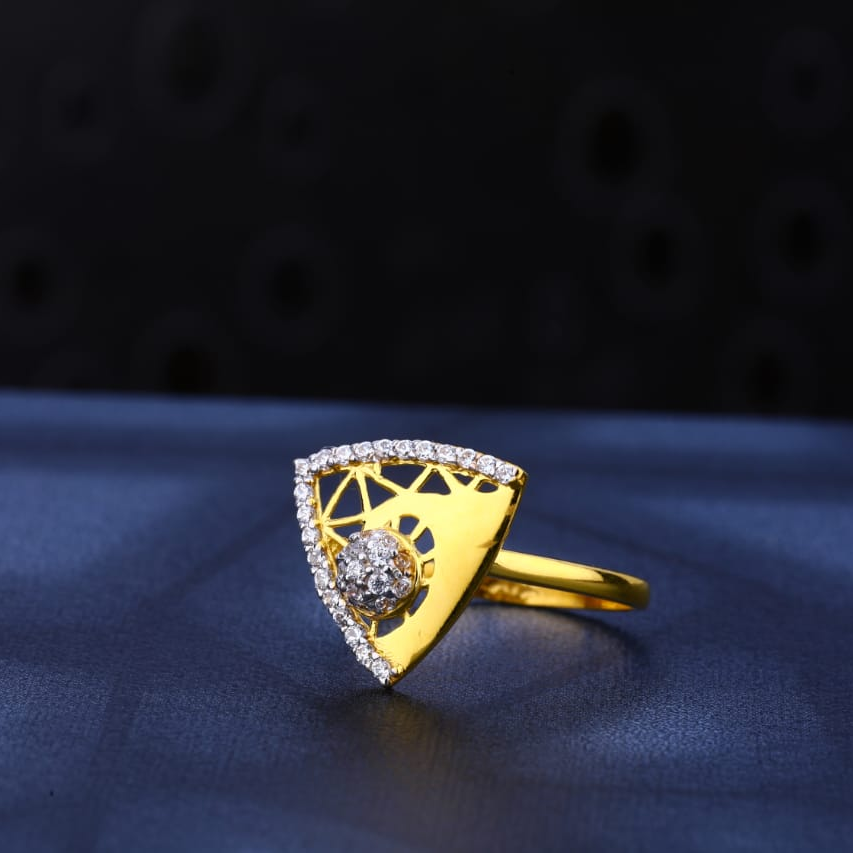 22KT Gold CZ Hallmark Exclusive Ladies Ring LR523
