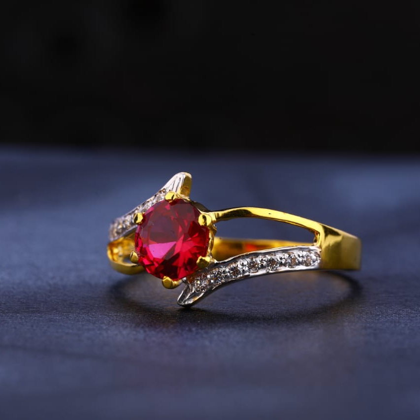 22KT Gold Hallmark Classic Ladies Ring LR359