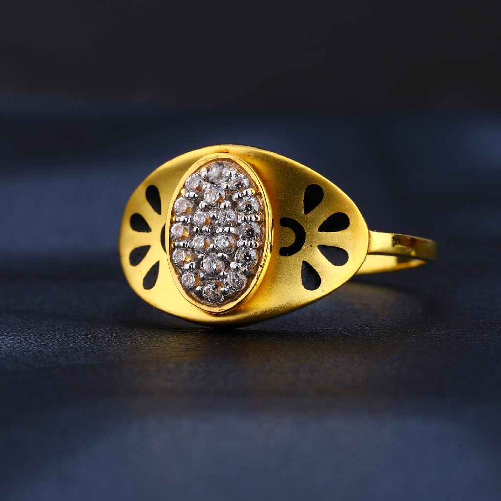 22CT Gold Women's Classic Hallmark Ring LR815