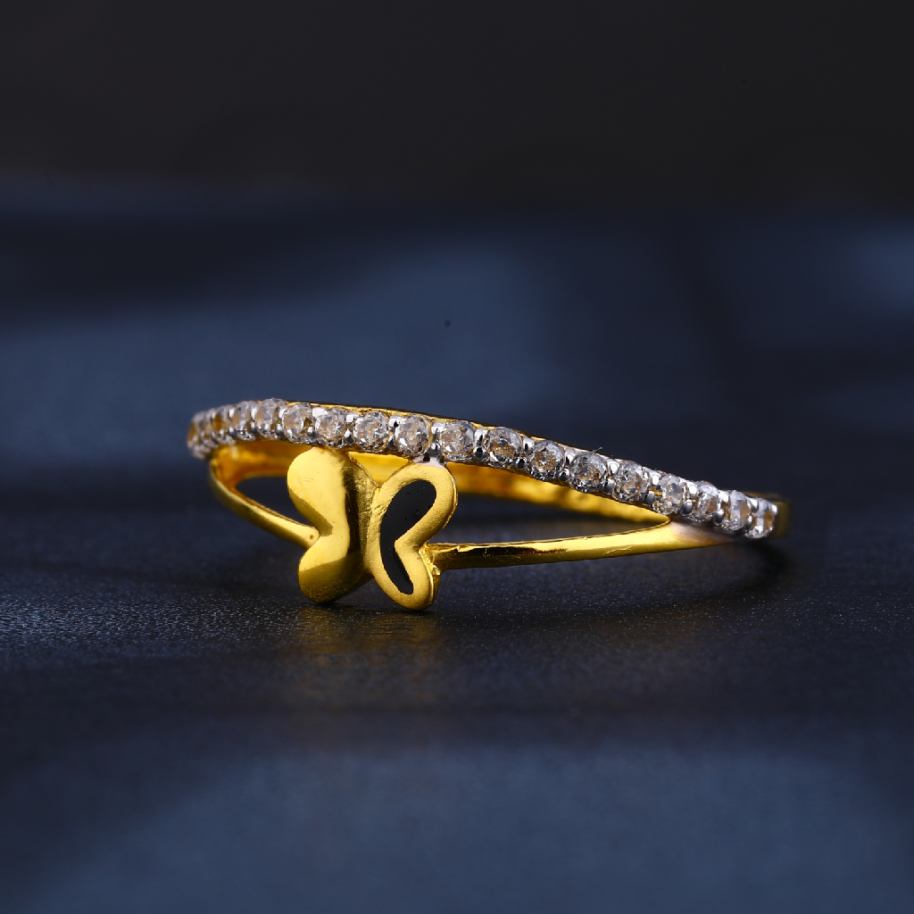 22CT Gold CZ Stylish Ladies Ring LR813