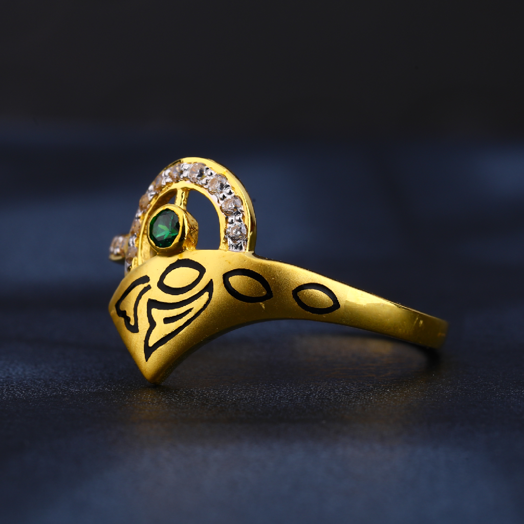 22CT Gold CZ Designer Ladies Ring LR809