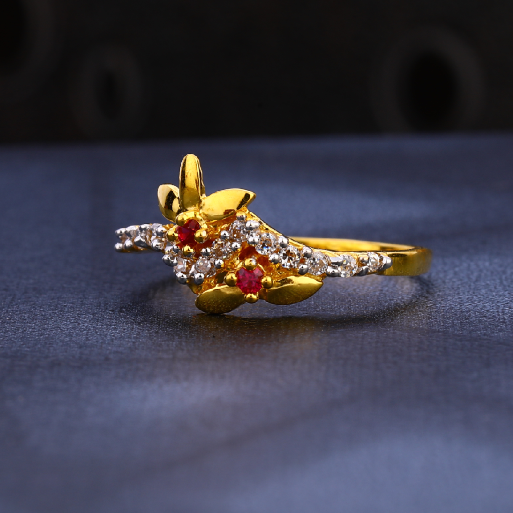 916 Gold Cz Women's Hallmark Ring LR1571