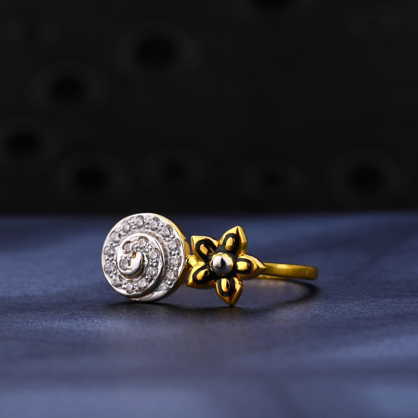 22KT Gold CZ Hallmark Ladies Ring LR1178