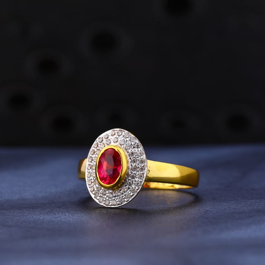 22KT Gold Hallmark Fancy Ladies Ring LR1165