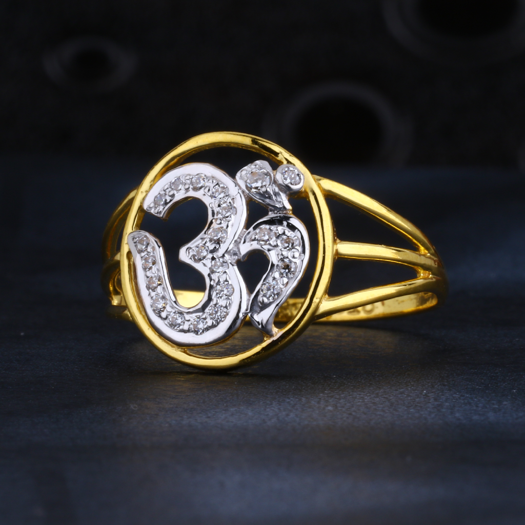 22CT Gold CZ Classic Ladies Ring LR1538
