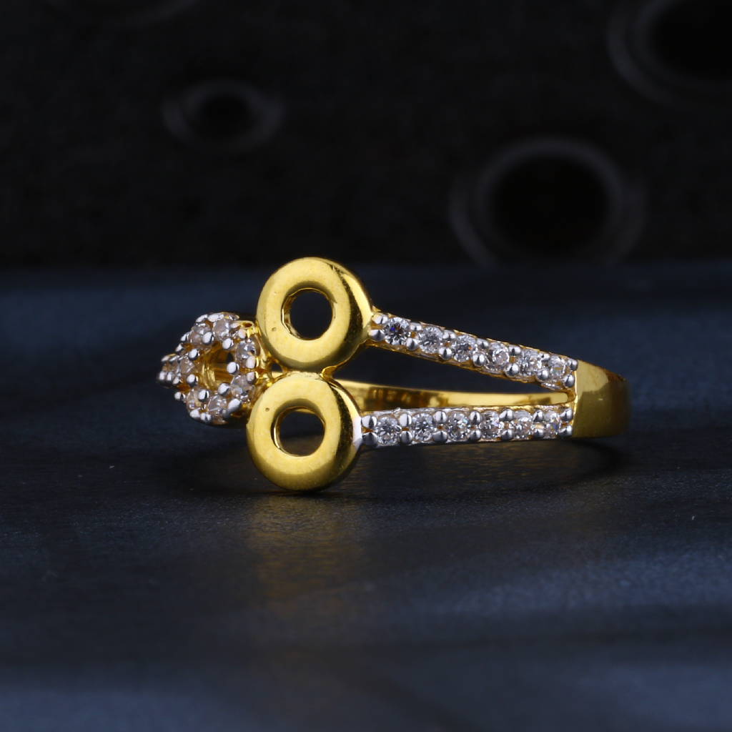22CT CZ Gold Delicate Ladies Ring LR1517