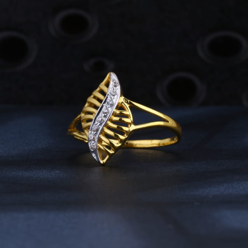 22KT Gold CZ Hallmark Classic Ladies Ring LR1363