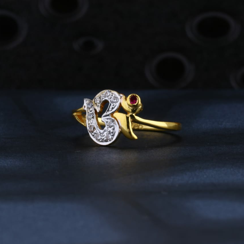 22KT Gold CZ Ladies Classic Ring LR1371