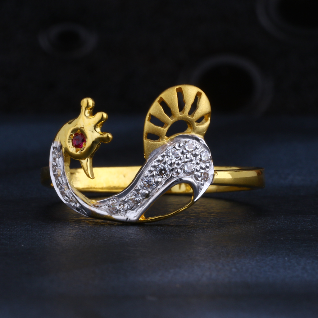 22CT Gold CZ Stylish Women's Ring LR1338