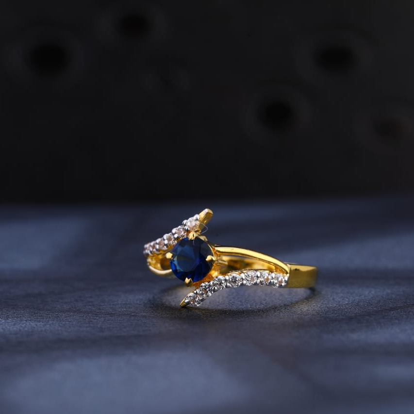 22KT Gold CZ Ladies Exclusive Ring LR1053