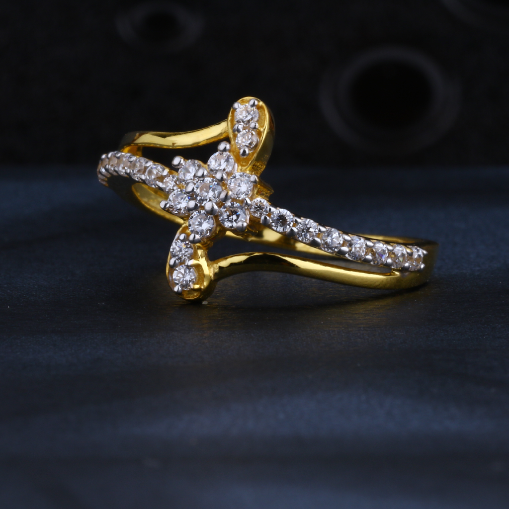 22CT CZ Gold Hallmark Classic Women's Ring LR1317