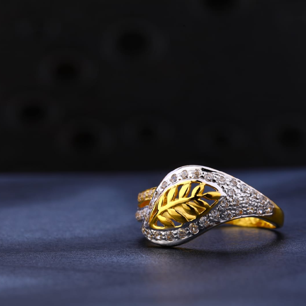 916 Gold CZ Ladies Designer Ring LR1263