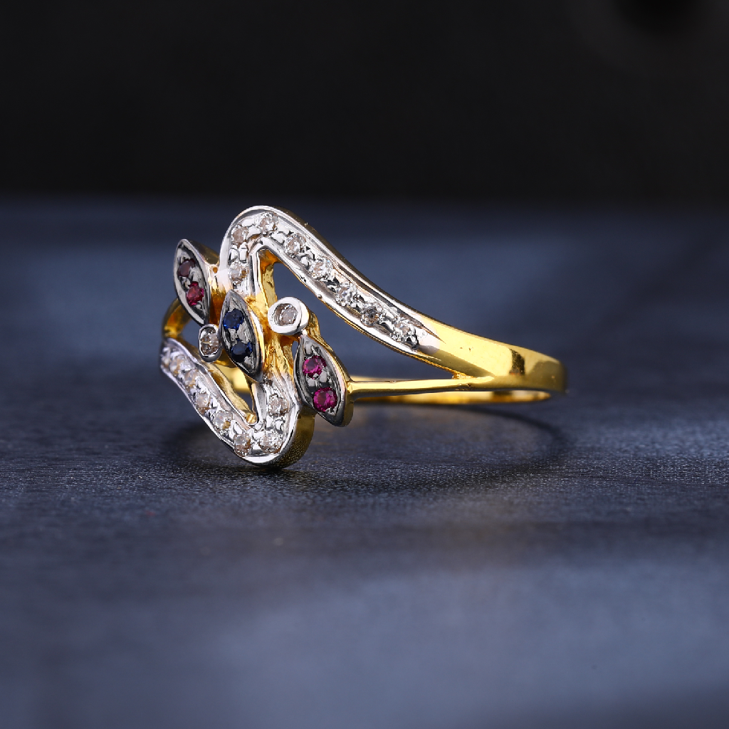 22CT Gold CZ Fancy Ladies Ring LR1132