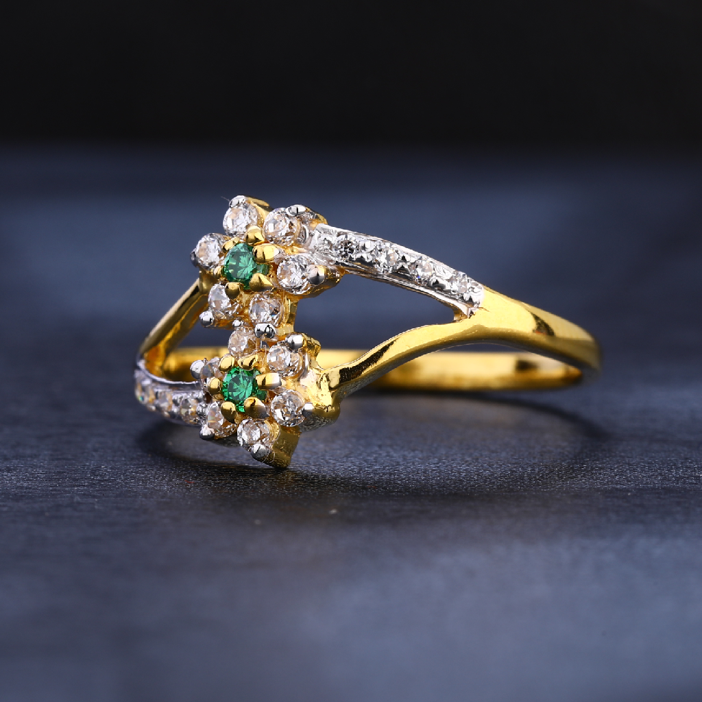 22CT Gold CZ Designer Ladies Ring LR1129