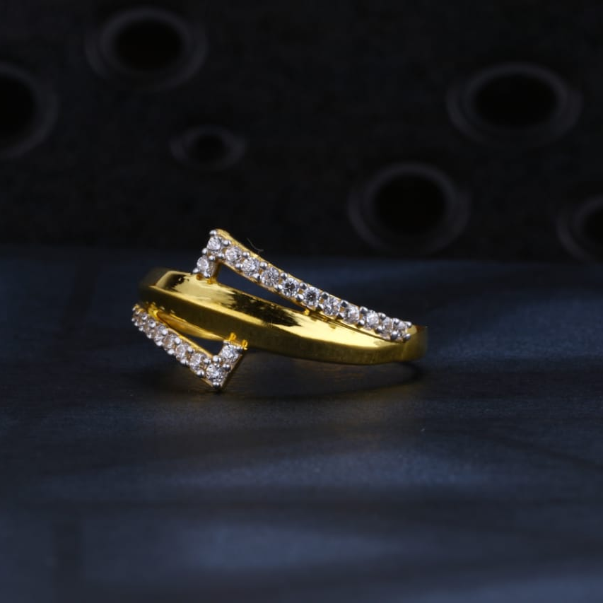 22KT Gold CZ Hallmark Exclusive Ladies Ring LR1484