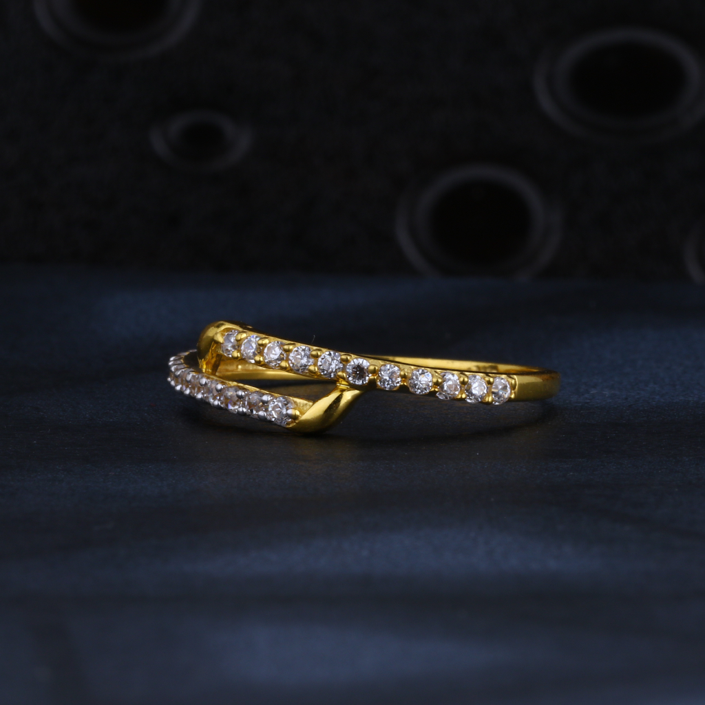 22CT Gold  Women's Delicate CZ Ring LR1450