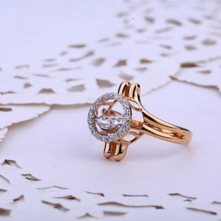 18kt rose gold hallmark delicate ladies ring rlr708