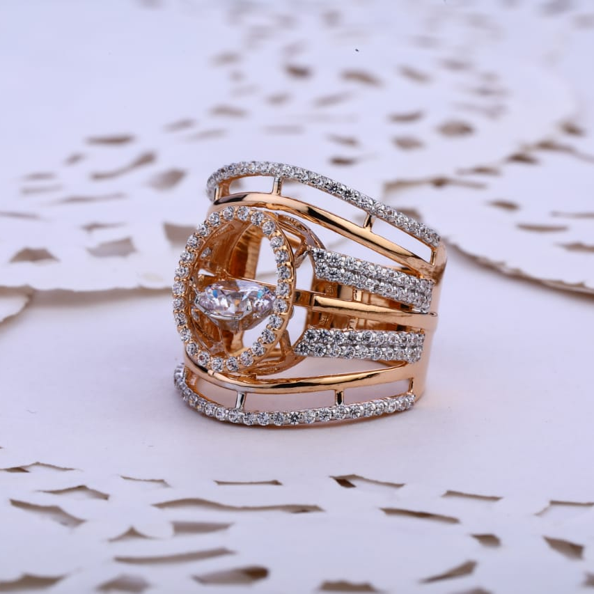 18KT Rose Gold Hallmark Classic Ladies Ring RLR706