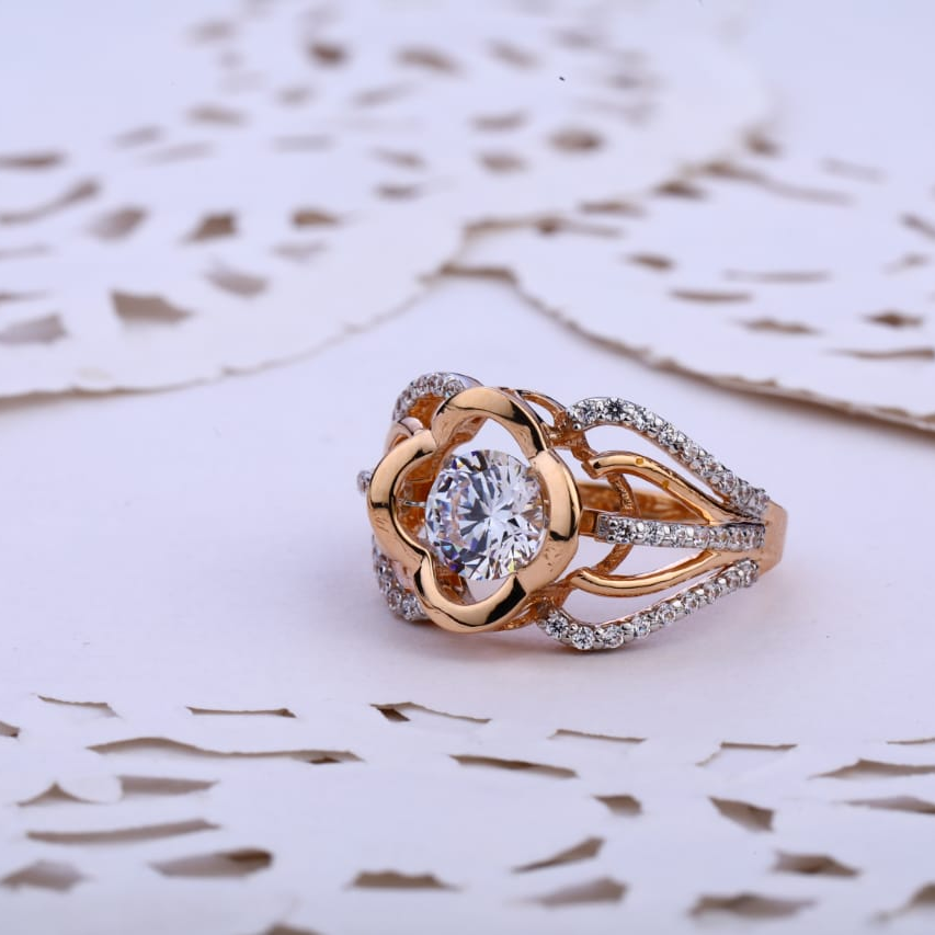 18KT Rose Gold Hallmark Ladies Ring RLR705