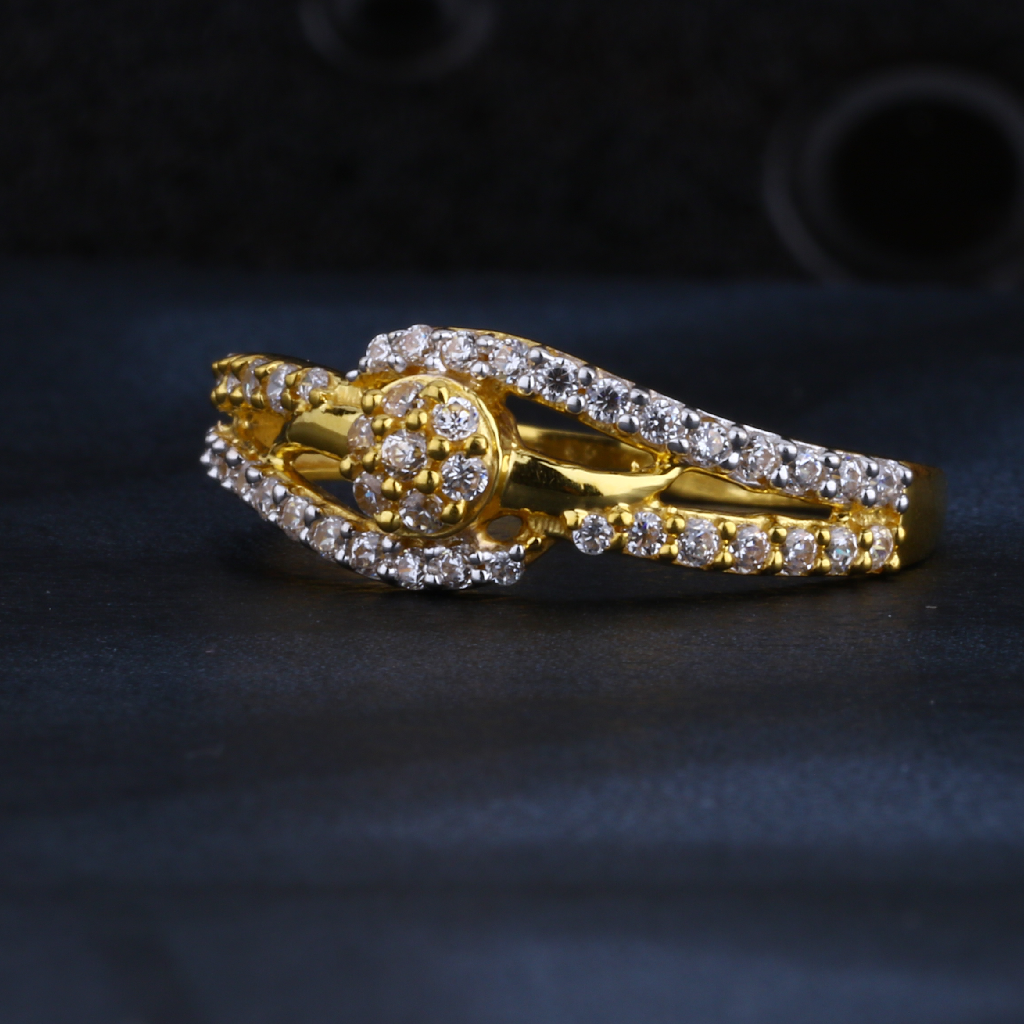 22CT Gold CZ Delicate  Hallmark Ladies Ring LR1442