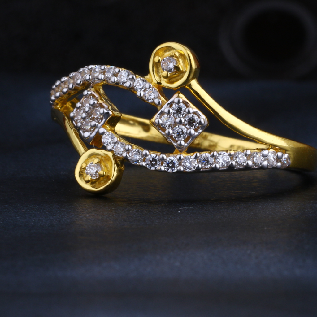 22KT CZ Hallmark Gold Ladies Ring LR1415