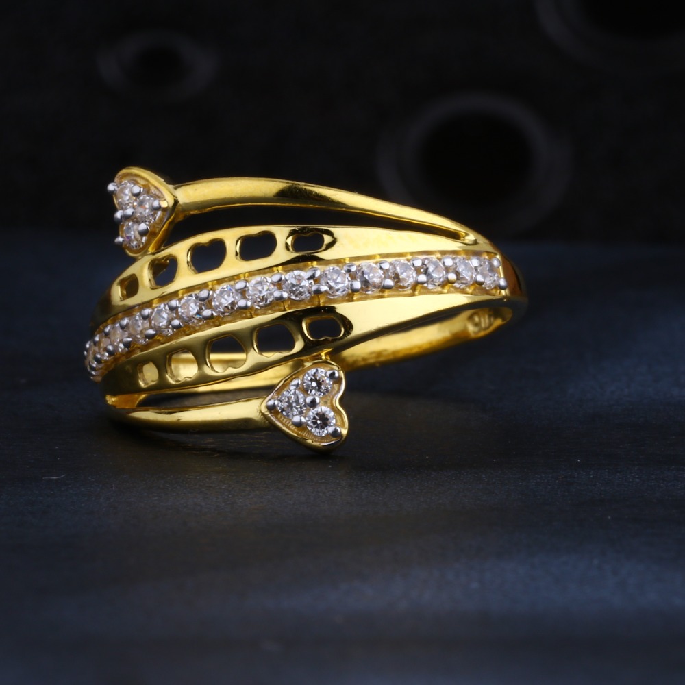 916 Gold Ladies Designer Plain Ring LR1391