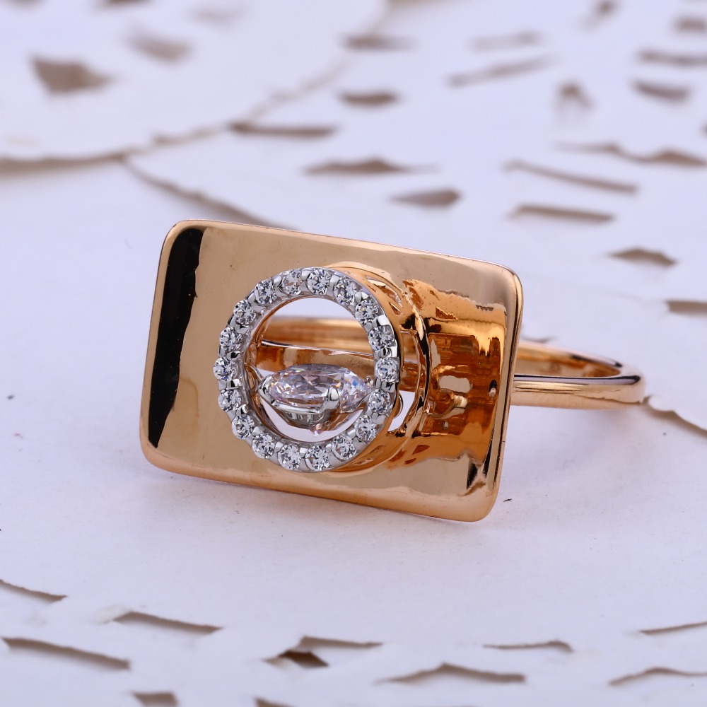 18CT  Rose Gold CZ Ladies Ring RLR764