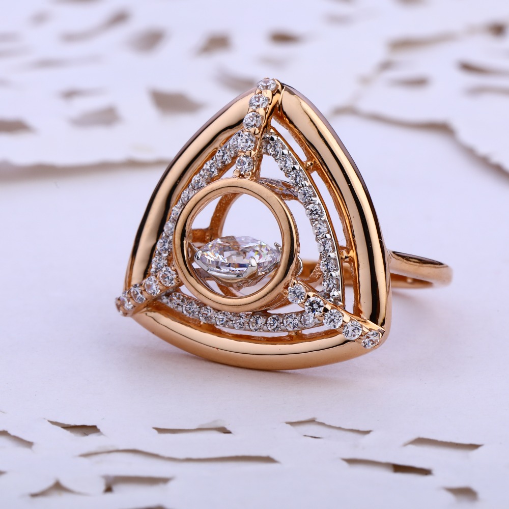18KT Rose Gold Gorgeous Ladies Ring RLR754