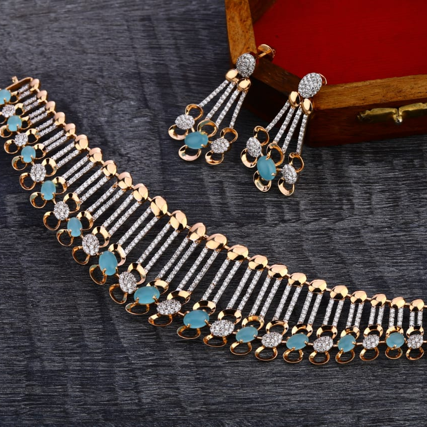 750 Rose Gold Ladies Necklace Set RN333