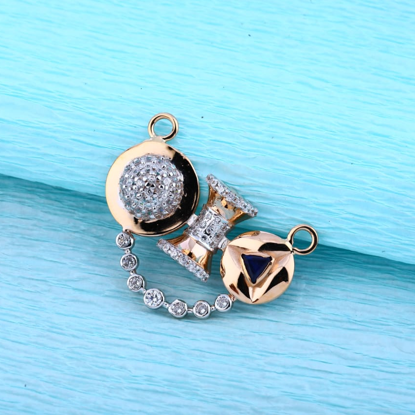 18KT Rose Gold Designer Mangalsutra Pendant RMPN121