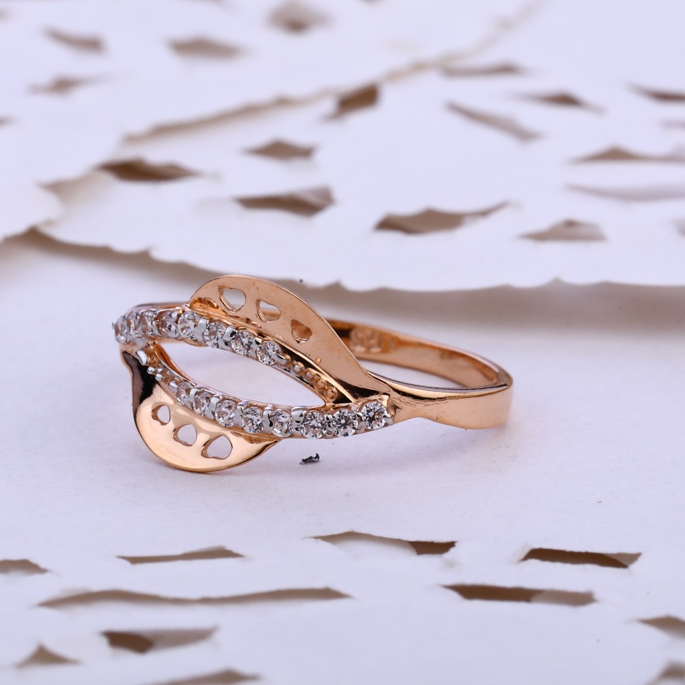 18KT Ladies Rose Gold fancy Hallmark Ring RLR864
