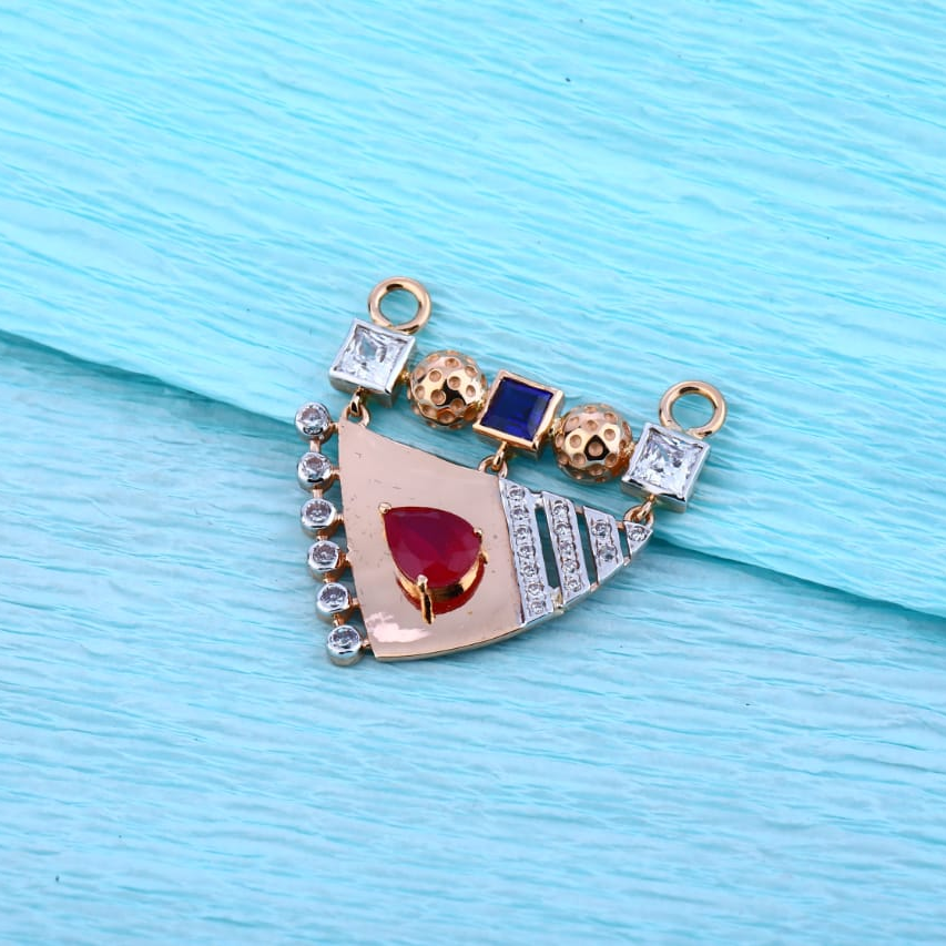 750 CZ Rose Gold Fancy Mangalsutra Pendant RMPN126