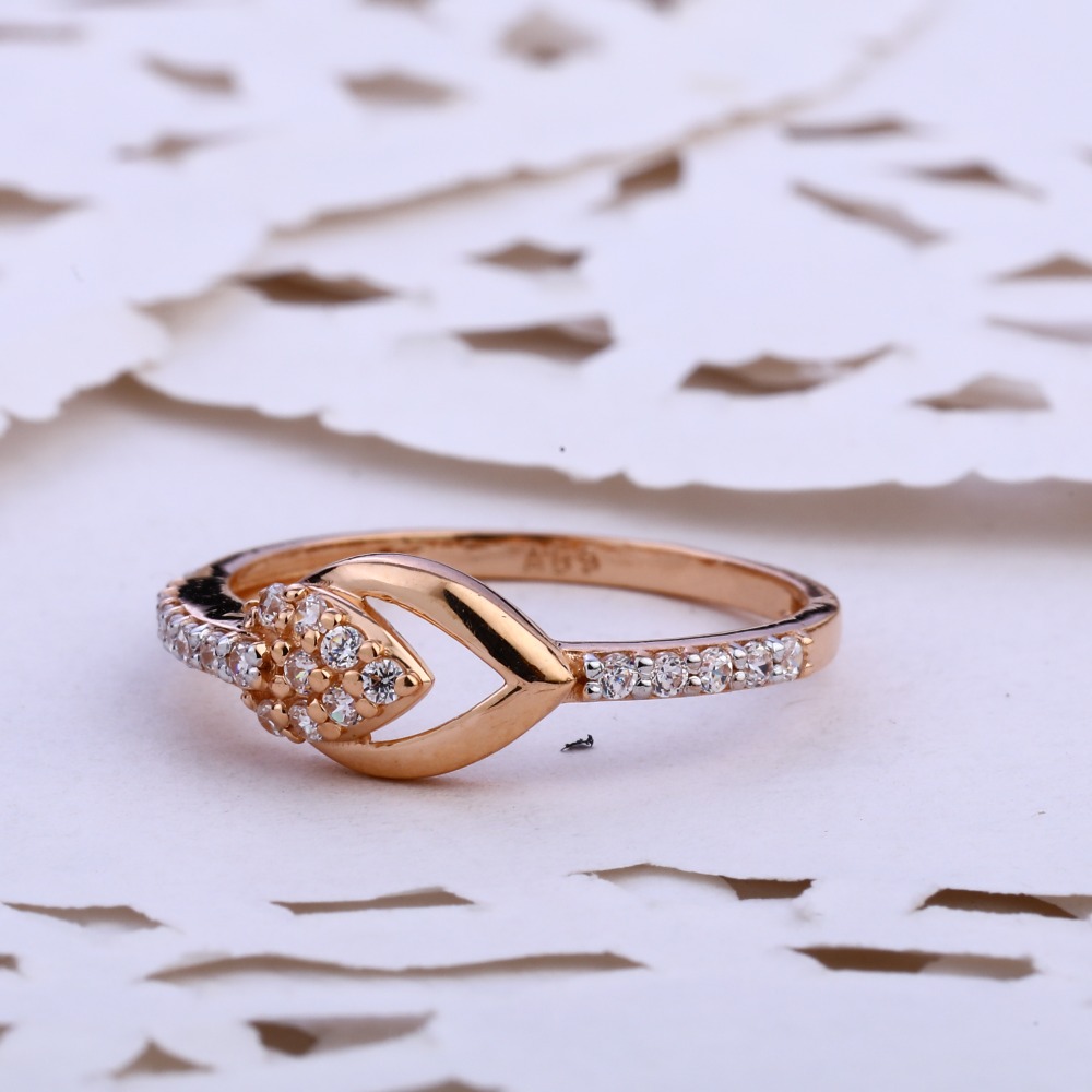 18KT Ladies Rose Gold Delicate Hallmark Ring RLR862