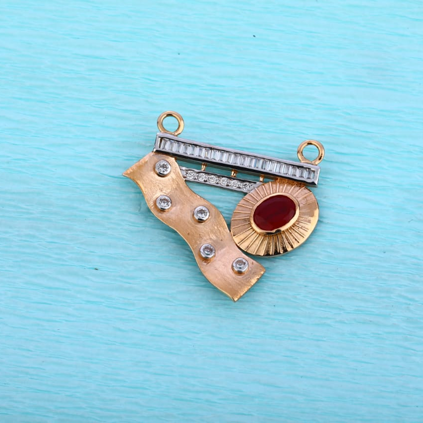 750 CZ Rose Gold Gorgeous Mangalsutra Pendant RMPN147